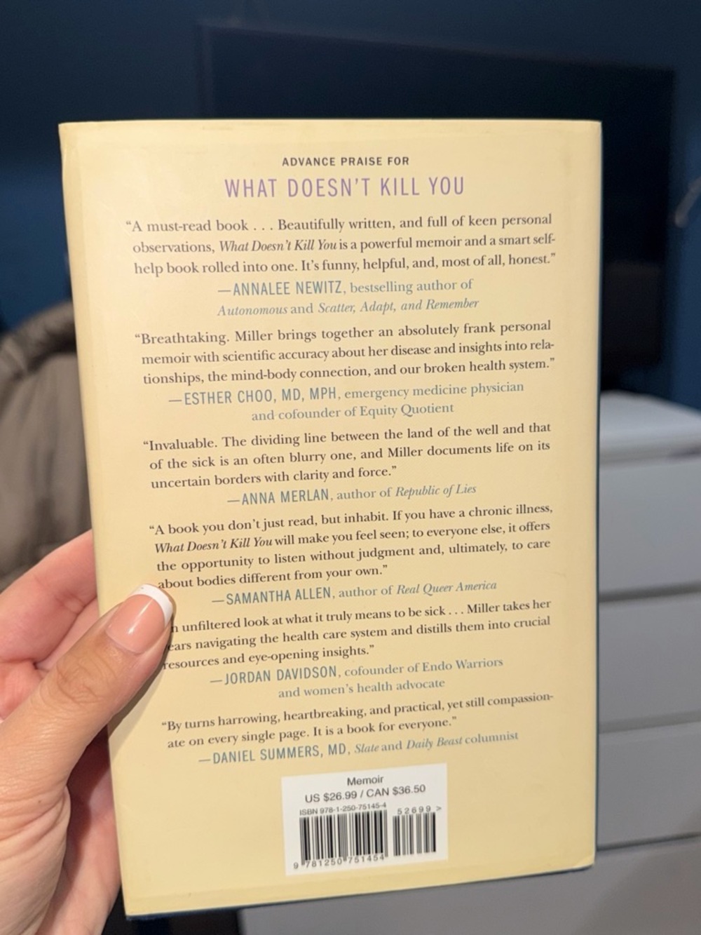 What Doesn't Kill You - Cream Hardcover Memoir by